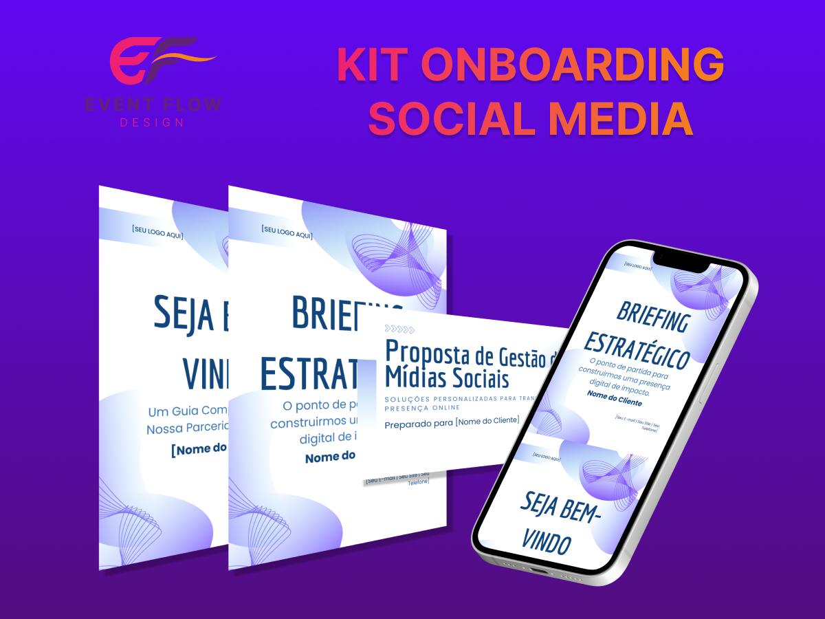 Mockup de Onboarding Social Media